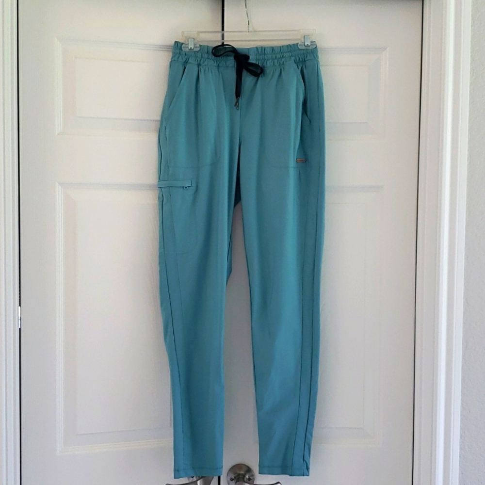 Cherokee Form Scrub Pants Joggers Light Blue Riverbend - Small